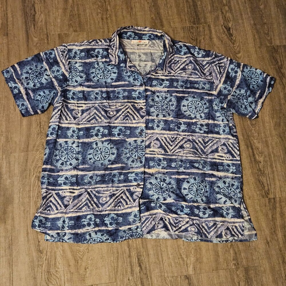 Vintage Stunt Collection 100% Silk Women's Blouse Short Sleeves